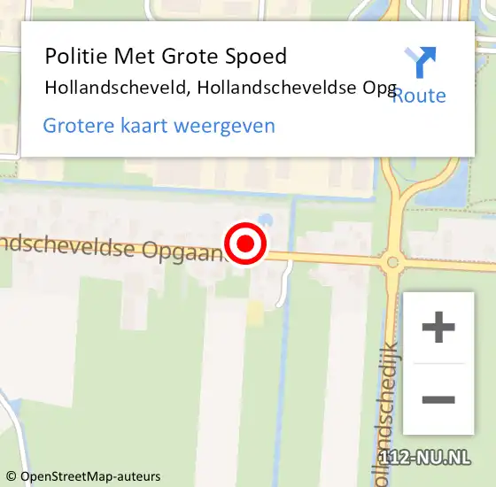 Locatie op kaart van de 112 melding: Politie Met Grote Spoed Naar Hollandscheveld, Hollandscheveldse Opg op 14 september 2021 18:06