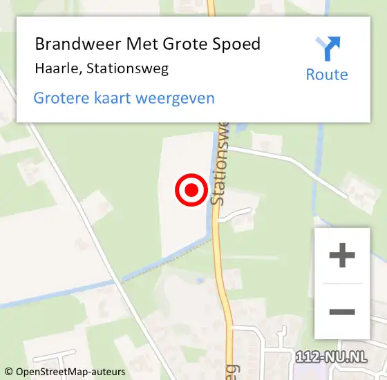 Locatie op kaart van de 112 melding: Brandweer Met Grote Spoed Naar Haarle, Stationsweg op 17 september 2021 04:34