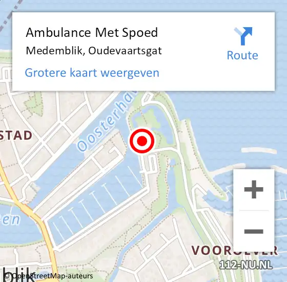Locatie op kaart van de 112 melding: Ambulance Met Spoed Naar Medemblik, Oudevaartsgat op 18 september 2021 15:02