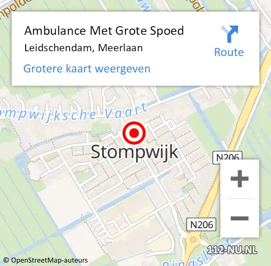 Locatie op kaart van de 112 melding: Ambulance Met Grote Spoed Naar Leidschendam, Meerlaan op 19 september 2021 05:17