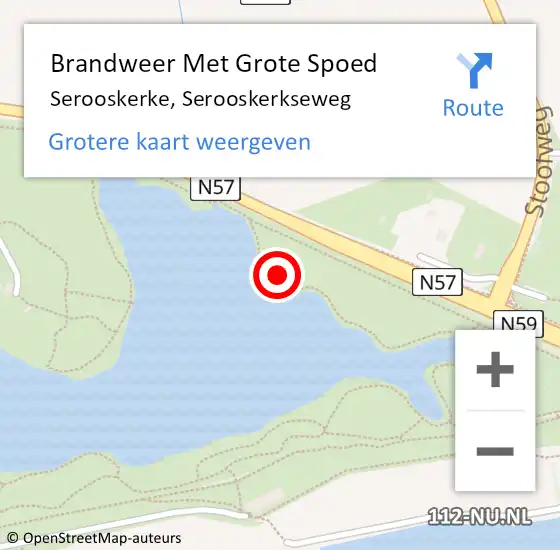 Locatie op kaart van de 112 melding: Brandweer Met Grote Spoed Naar Serooskerke, Serooskerkseweg op 19 september 2021 06:26