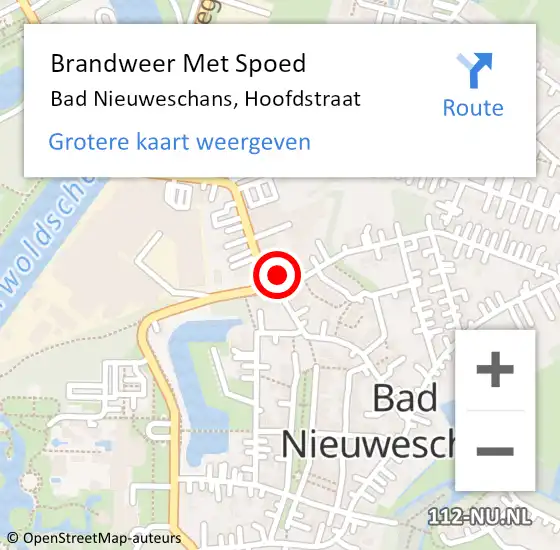 Locatie op kaart van de 112 melding: Brandweer Met Spoed Naar Nieuweschans, Hoofdstraat op 21 september 2021 06:39