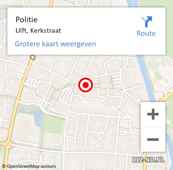 Locatie op kaart van de 112 melding: Politie Ulft, Kerkstraat op 21 september 2021 14:59