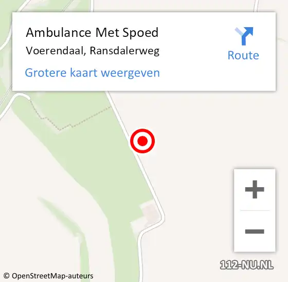 Locatie op kaart van de 112 melding: Ambulance Met Spoed Naar Voerendaal, Ransdalerweg op 23 september 2021 11:41