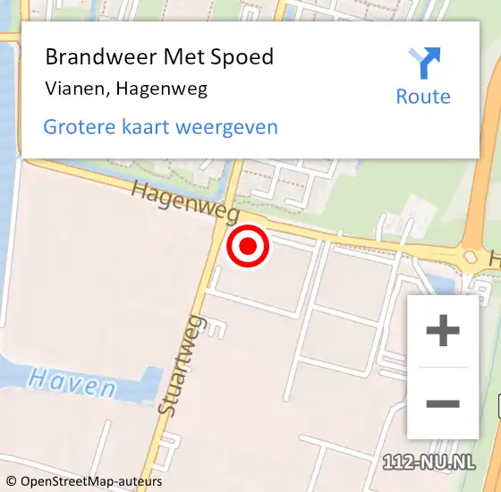 Locatie op kaart van de 112 melding: Brandweer Met Spoed Naar Vianen, Hagenweg op 25 september 2021 03:57