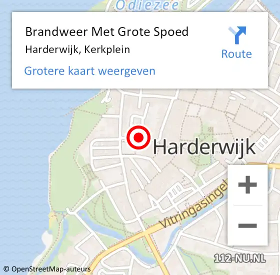 Locatie op kaart van de 112 melding: Brandweer Met Grote Spoed Naar Harderwijk, Kerkplein op 6 oktober 2013 03:51
