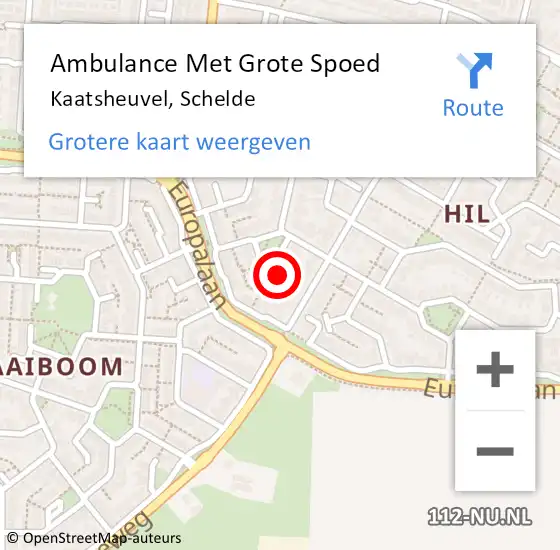 Locatie op kaart van de 112 melding: Ambulance Met Grote Spoed Naar Kaatsheuvel, Schelde op 24 juni 2014 11:30