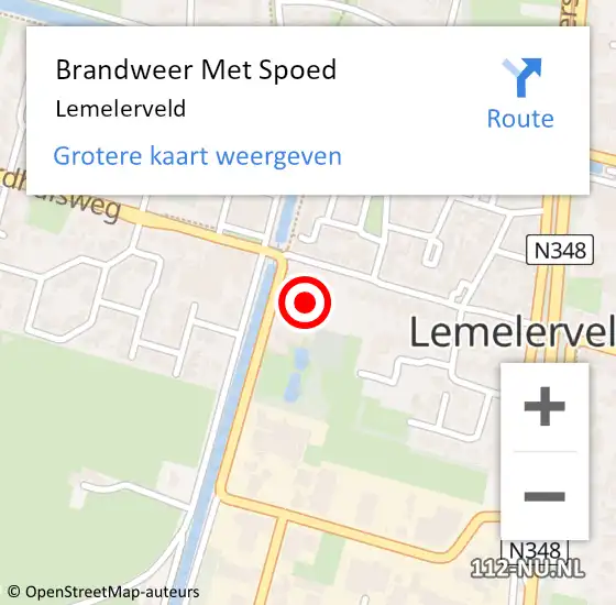 Locatie op kaart van de 112 melding: Brandweer Met Spoed Naar Lemelerveld op 29 september 2021 09:30