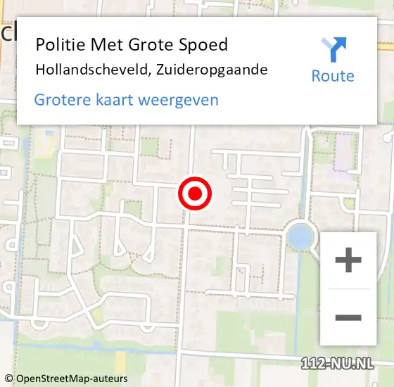 Locatie op kaart van de 112 melding: Politie Met Grote Spoed Naar Hollandscheveld, Zuideropgaande op 1 oktober 2021 08:31