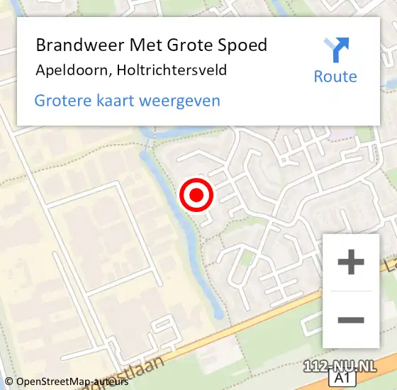 Locatie op kaart van de 112 melding: Brandweer Met Grote Spoed Naar Apeldoorn, Holtrichtersveld op 1 oktober 2021 18:51