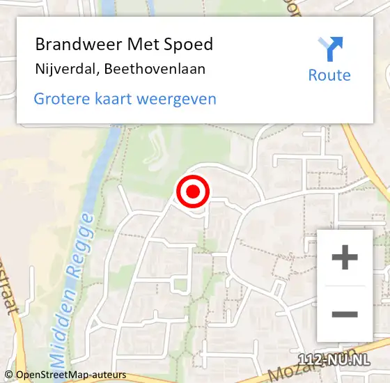 Locatie op kaart van de 112 melding: Brandweer Met Spoed Naar Nijverdal, Beethovenlaan op 3 oktober 2021 19:34