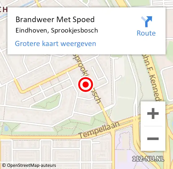 Locatie op kaart van de 112 melding: Brandweer Met Spoed Naar Eindhoven, Sprookjesbosch op 4 oktober 2021 00:52