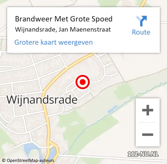 Locatie op kaart van de 112 melding: Brandweer Met Grote Spoed Naar Wijnandsrade, Jan Maenenstraat op 4 oktober 2021 11:49