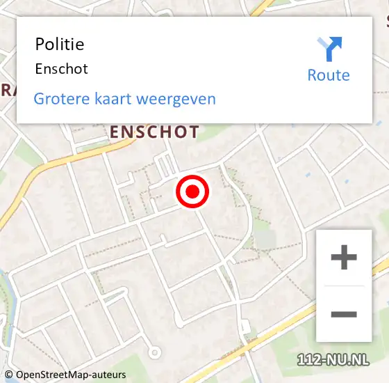 Locatie op kaart van de 112 melding: Politie Enschot op 5 oktober 2021 17:33