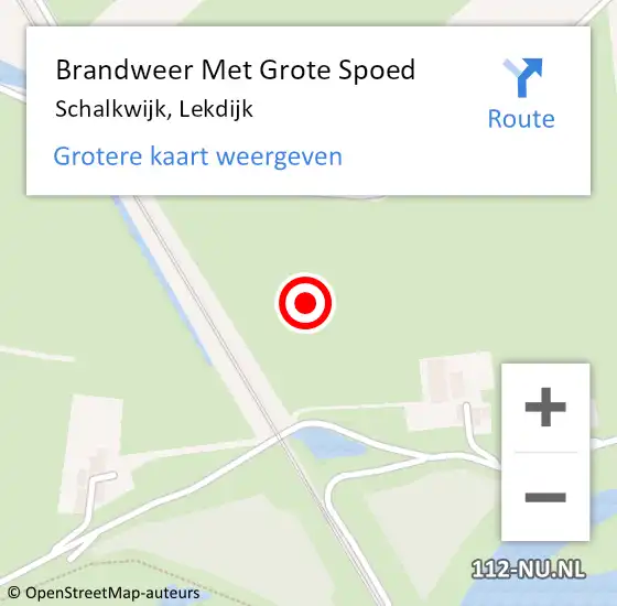 Locatie op kaart van de 112 melding: Brandweer Met Grote Spoed Naar Schalkwijk, Lekdijk op 13 oktober 2021 13:36