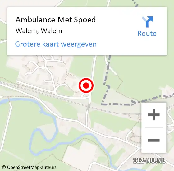 Locatie op kaart van de 112 melding: Ambulance Met Spoed Naar Walem, Walem op 26 juni 2014 07:43