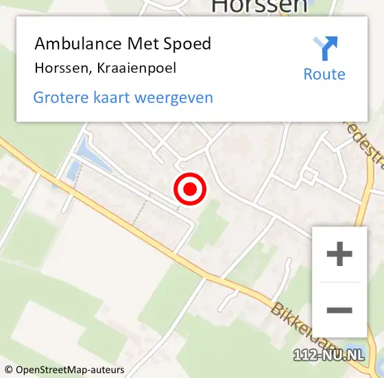 Locatie op kaart van de 112 melding: Ambulance Met Spoed Naar Horssen, Kraaienpoel op 17 oktober 2021 23:44
