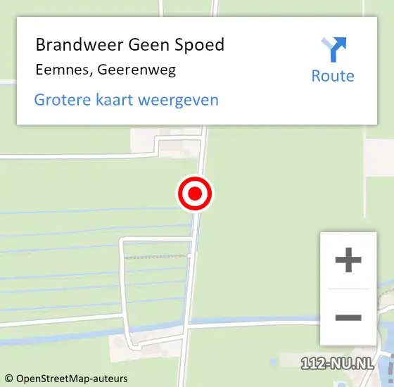 Locatie op kaart van de 112 melding: Brandweer Geen Spoed Naar Eemnes, Geerenweg op 18 oktober 2021 16:04