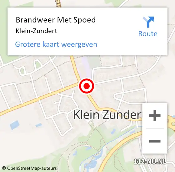 Locatie op kaart van de 112 melding: Brandweer Met Spoed Naar Klein-Zundert op 19 oktober 2021 07:24