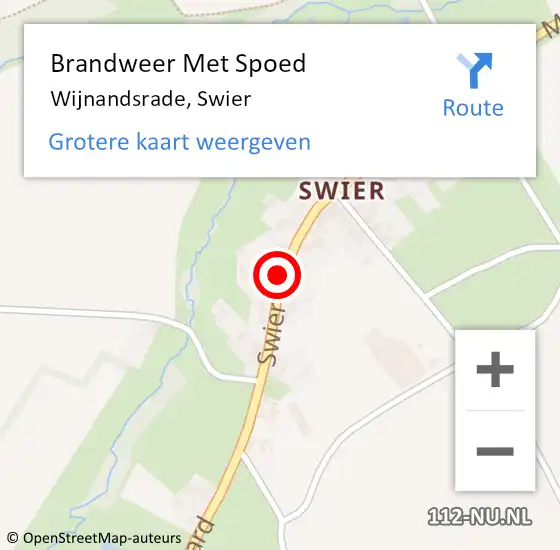 Locatie op kaart van de 112 melding: Brandweer Met Spoed Naar Wijnandsrade, Swier op 20 oktober 2021 20:54