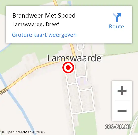 Locatie op kaart van de 112 melding: Brandweer Met Spoed Naar Lamswaarde, Dreef op 21 oktober 2021 02:46