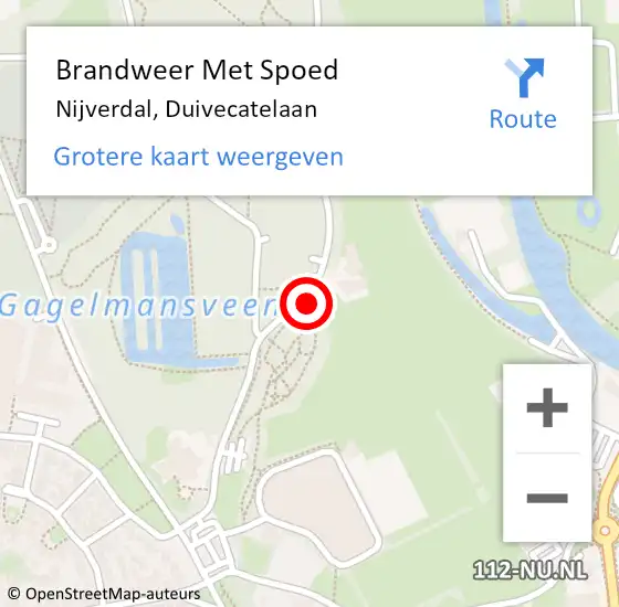 Locatie op kaart van de 112 melding: Brandweer Met Spoed Naar Nijverdal, Duivecatelaan op 21 oktober 2021 04:19