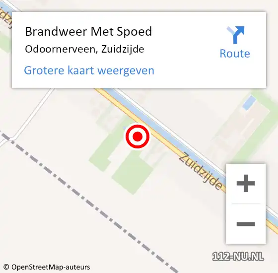 Locatie op kaart van de 112 melding: Brandweer Met Spoed Naar Odoornerveen, Zuidzijde op 21 oktober 2021 04:43