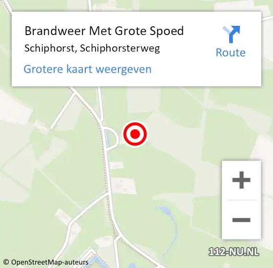 Locatie op kaart van de 112 melding: Brandweer Met Grote Spoed Naar Schiphorst, Schiphorsterweg op 21 oktober 2021 16:41