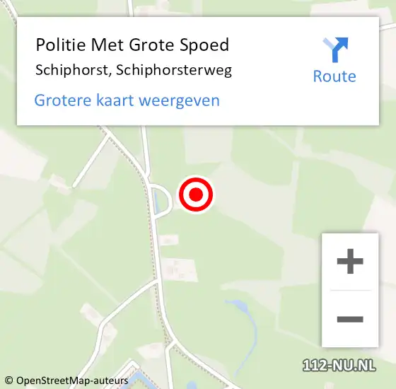 Locatie op kaart van de 112 melding: Politie Met Grote Spoed Naar Schiphorst, Schiphorsterweg op 21 oktober 2021 16:43