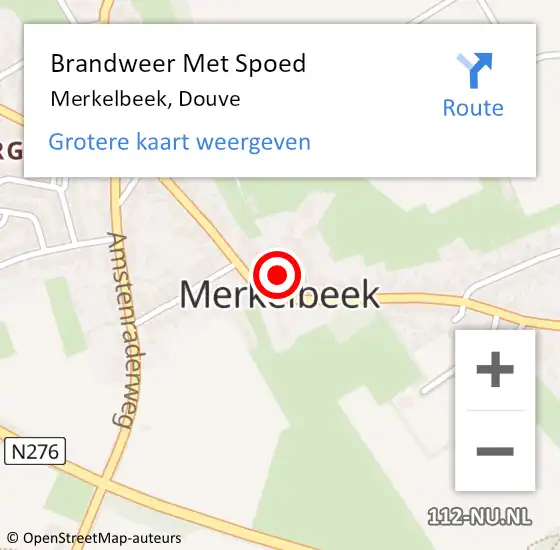 Locatie op kaart van de 112 melding: Brandweer Met Spoed Naar Merkelbeek, Douve op 22 oktober 2021 09:18