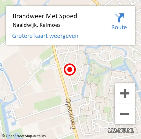 Locatie op kaart van de 112 melding: Brandweer Met Spoed Naar Naaldwijk, Kalmoes op 23 oktober 2021 11:26