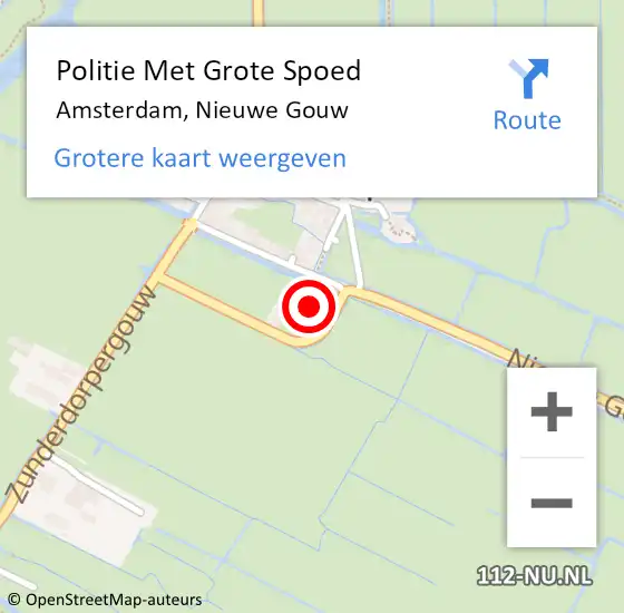 Locatie op kaart van de 112 melding: Politie Met Grote Spoed Naar Amsterdam, Nieuwe Gouw op 24 oktober 2021 17:29