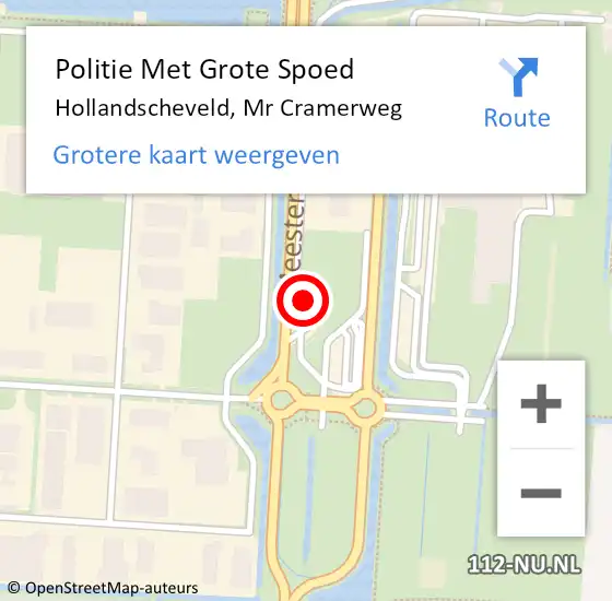 Locatie op kaart van de 112 melding: Politie Met Grote Spoed Naar Hollandscheveld, Mr Cramerweg op 25 oktober 2021 15:26