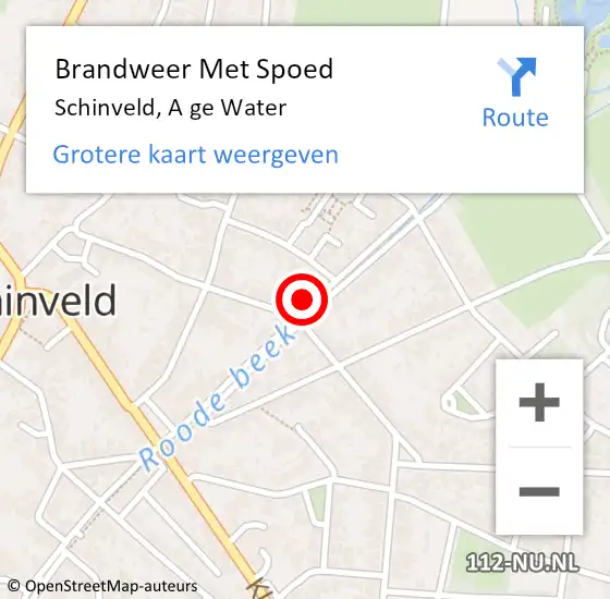 Locatie op kaart van de 112 melding: Brandweer Met Spoed Naar Schinveld, A ge Water op 27 oktober 2021 18:33
