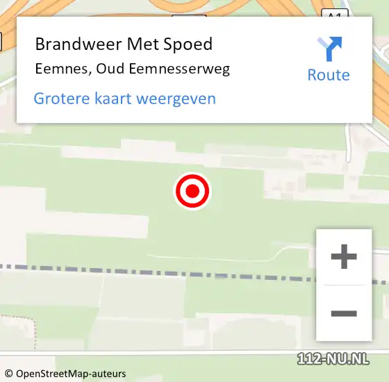 Locatie op kaart van de 112 melding: Brandweer Met Spoed Naar Eemnes, Oud Eemnesserweg op 28 oktober 2021 11:01
