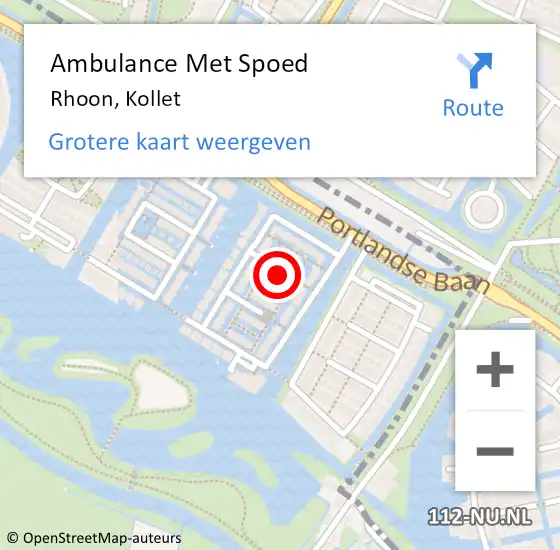 Locatie op kaart van de 112 melding: Ambulance Met Spoed Naar Rhoon, Kollet op 28 oktober 2021 14:28