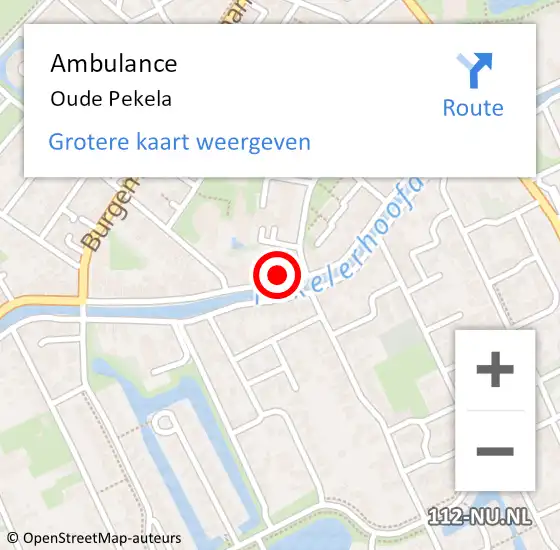 Locatie op kaart van de 112 melding: Ambulance Oude Pekela op 30 oktober 2021 04:00