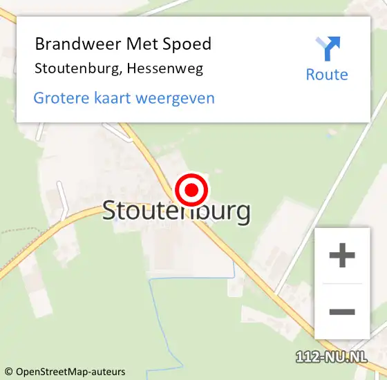 Locatie op kaart van de 112 melding: Brandweer Met Spoed Naar Stoutenburg, Hessenweg op 1 november 2021 12:21