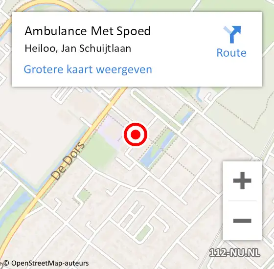Locatie op kaart van de 112 melding: Ambulance Met Spoed Naar Heiloo, Jan Schuijtlaan op 5 november 2021 12:59