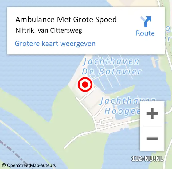 Locatie op kaart van de 112 melding: Ambulance Met Grote Spoed Naar Niftrik, van Cittersweg op 5 november 2021 23:30