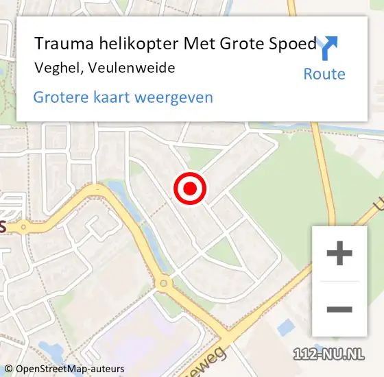 Locatie op kaart van de 112 melding: Trauma helikopter Met Grote Spoed Naar Veghel, Veulenweide op 7 november 2021 10:16