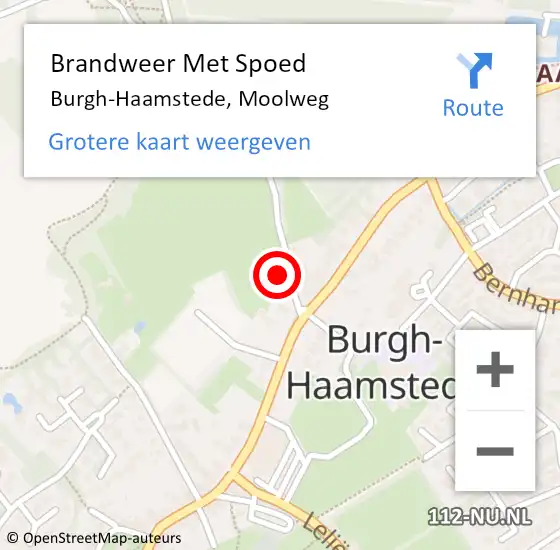 Locatie op kaart van de 112 melding: Brandweer Met Spoed Naar Burgh-Haamstede, Moolweg op 28 juni 2014 14:08