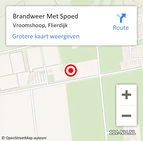 Locatie op kaart van de 112 melding: Brandweer Met Spoed Naar Vroomshoop, Flierdijk op 11 november 2021 19:57