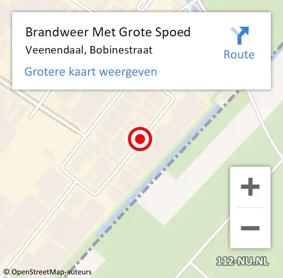 Locatie op kaart van de 112 melding: Brandweer Met Grote Spoed Naar Veenendaal, Bobinestraat op 29 juni 2014 00:43