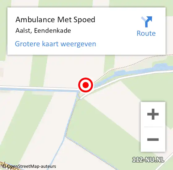 Locatie op kaart van de 112 melding: Ambulance Met Spoed Naar Aalst, Eendenkade op 12 november 2021 15:31