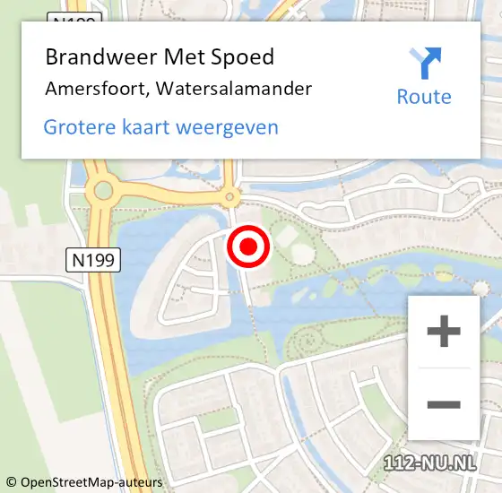 Locatie op kaart van de 112 melding: Brandweer Met Spoed Naar Amersfoort, Watersalamander op 13 november 2021 19:25