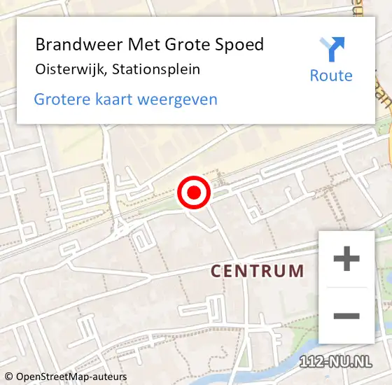 Locatie op kaart van de 112 melding: Brandweer Met Grote Spoed Naar Oisterwijk, Stationsplein op 16 november 2021 15:35