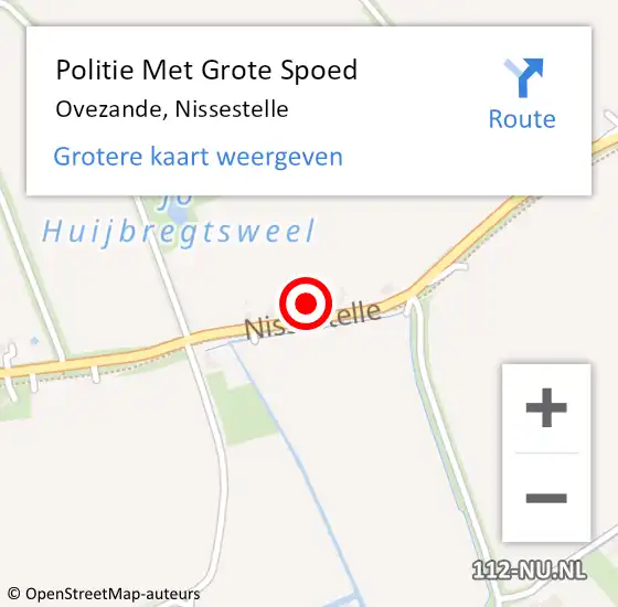 Locatie op kaart van de 112 melding: Politie Met Grote Spoed Naar Ovezande, Nissestelle op 16 november 2021 17:35