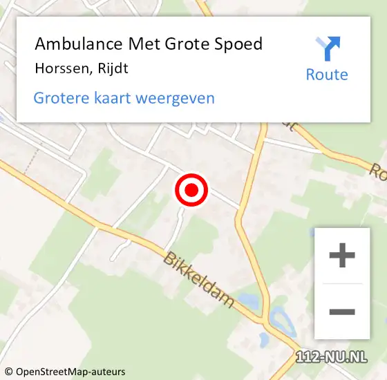 Locatie op kaart van de 112 melding: Ambulance Met Grote Spoed Naar Horssen, Rijdt op 17 november 2021 12:27