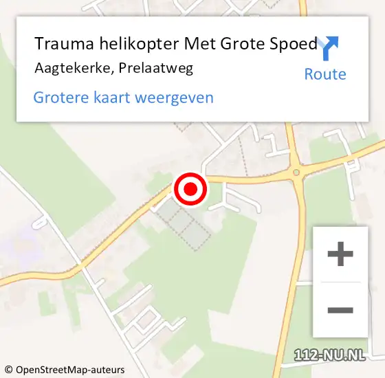 Locatie op kaart van de 112 melding: Trauma helikopter Met Grote Spoed Naar Aagtekerke, Prelaatweg op 19 november 2021 06:32